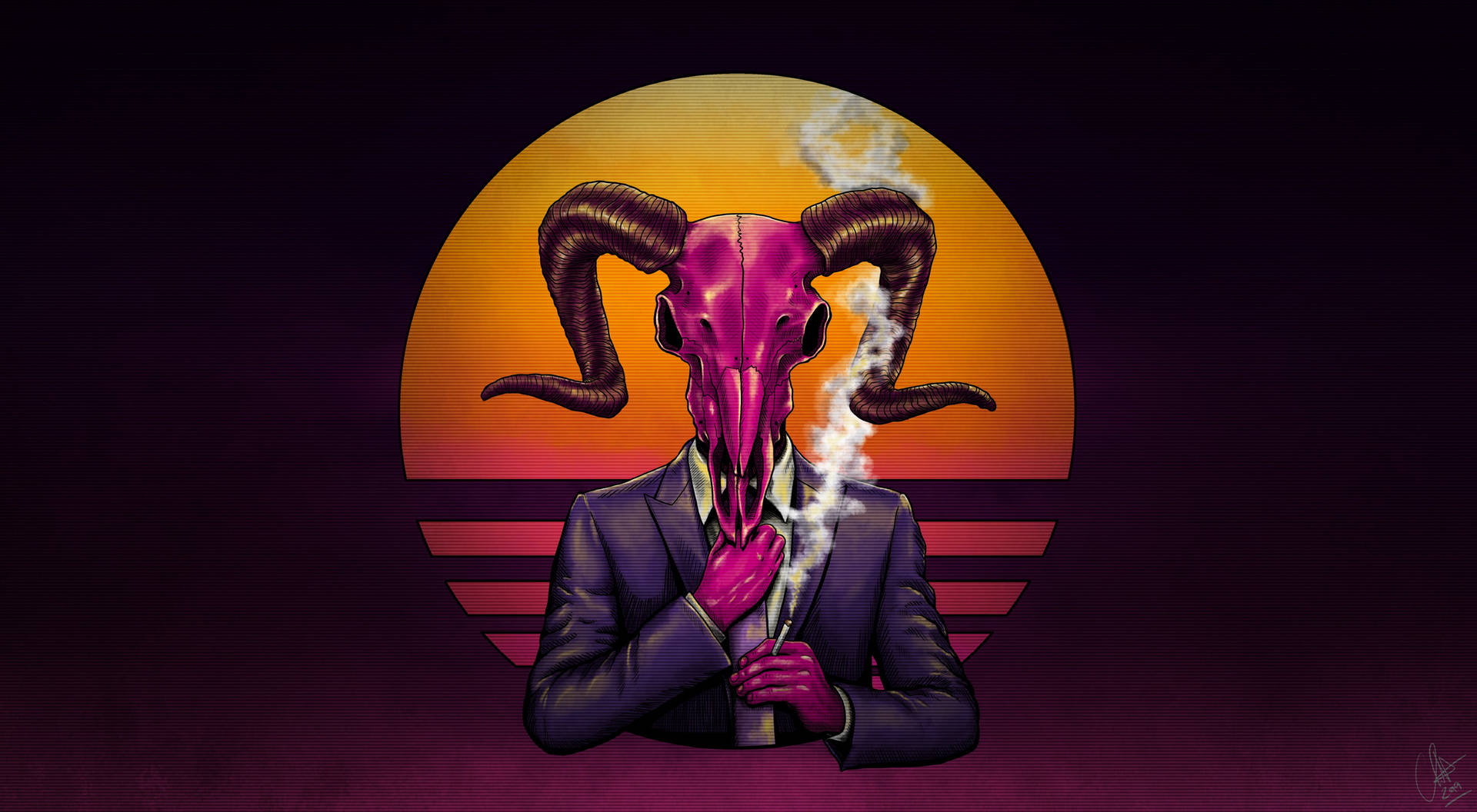 4k Devil Smoking A Cigarette Wallpaper