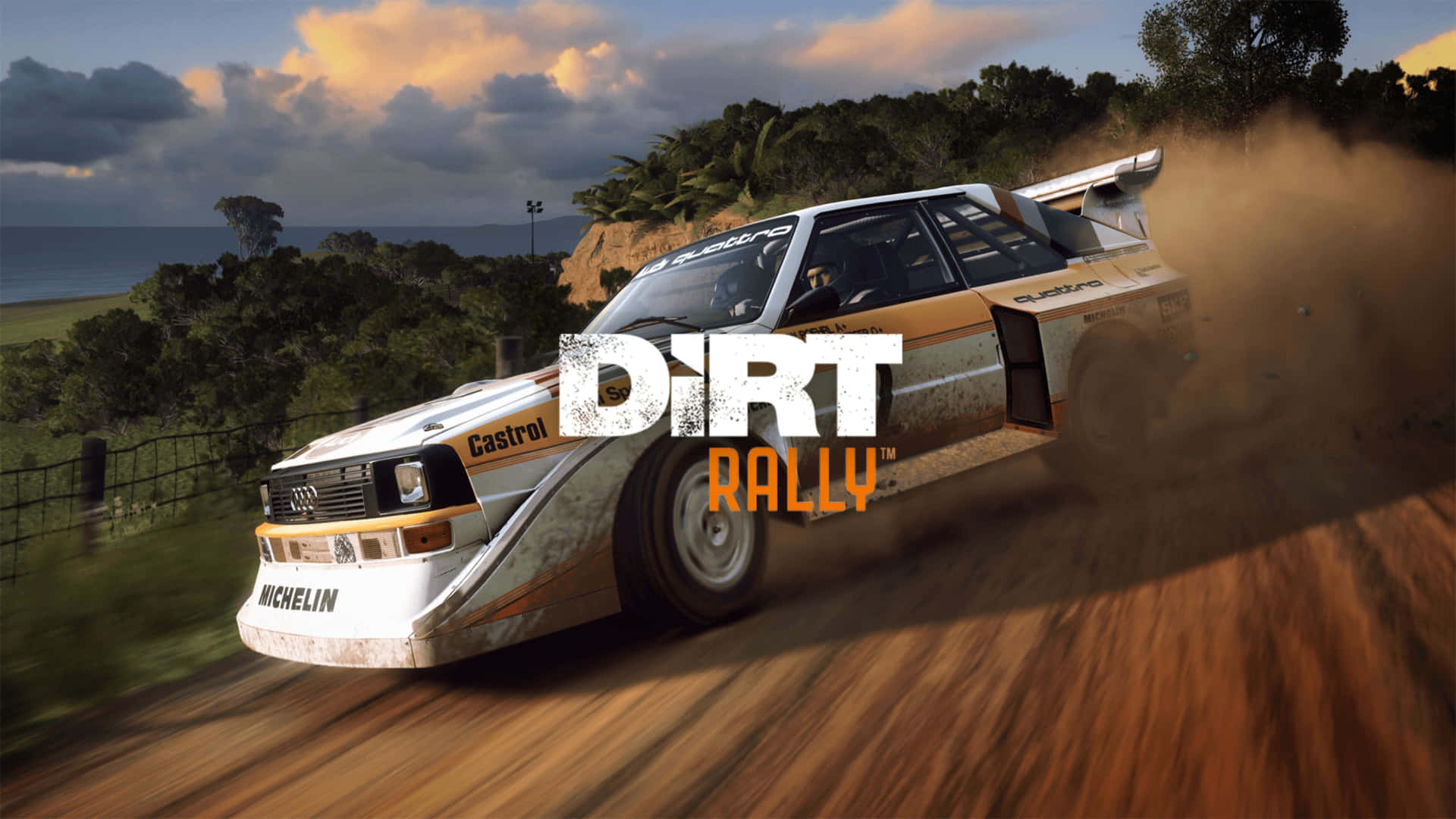 Race through the dirt with the 4k Dirt Rally!