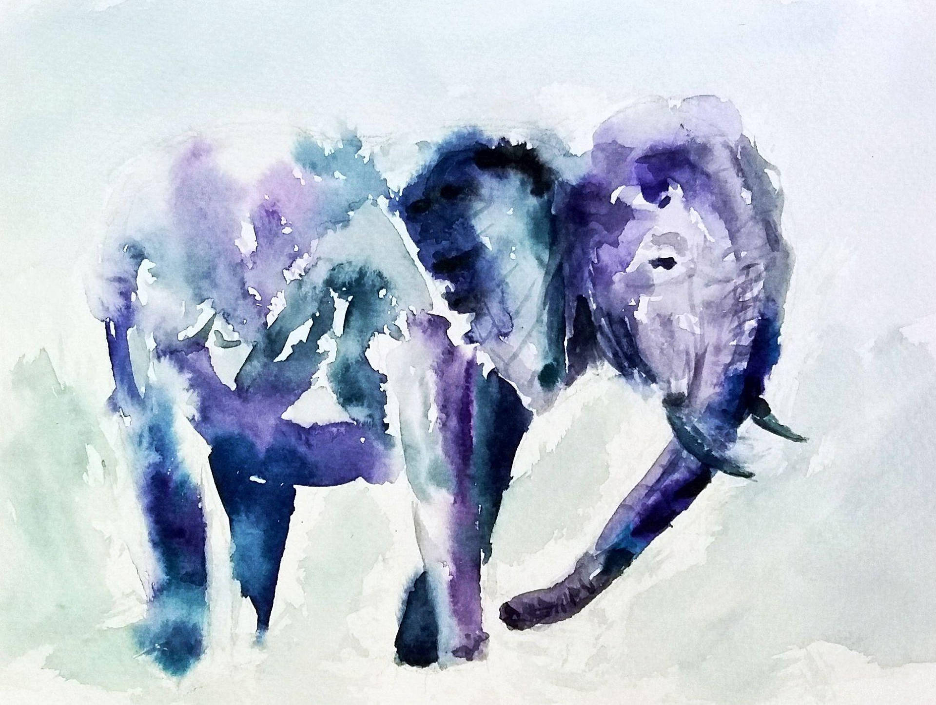 4k Elephant Watercolor