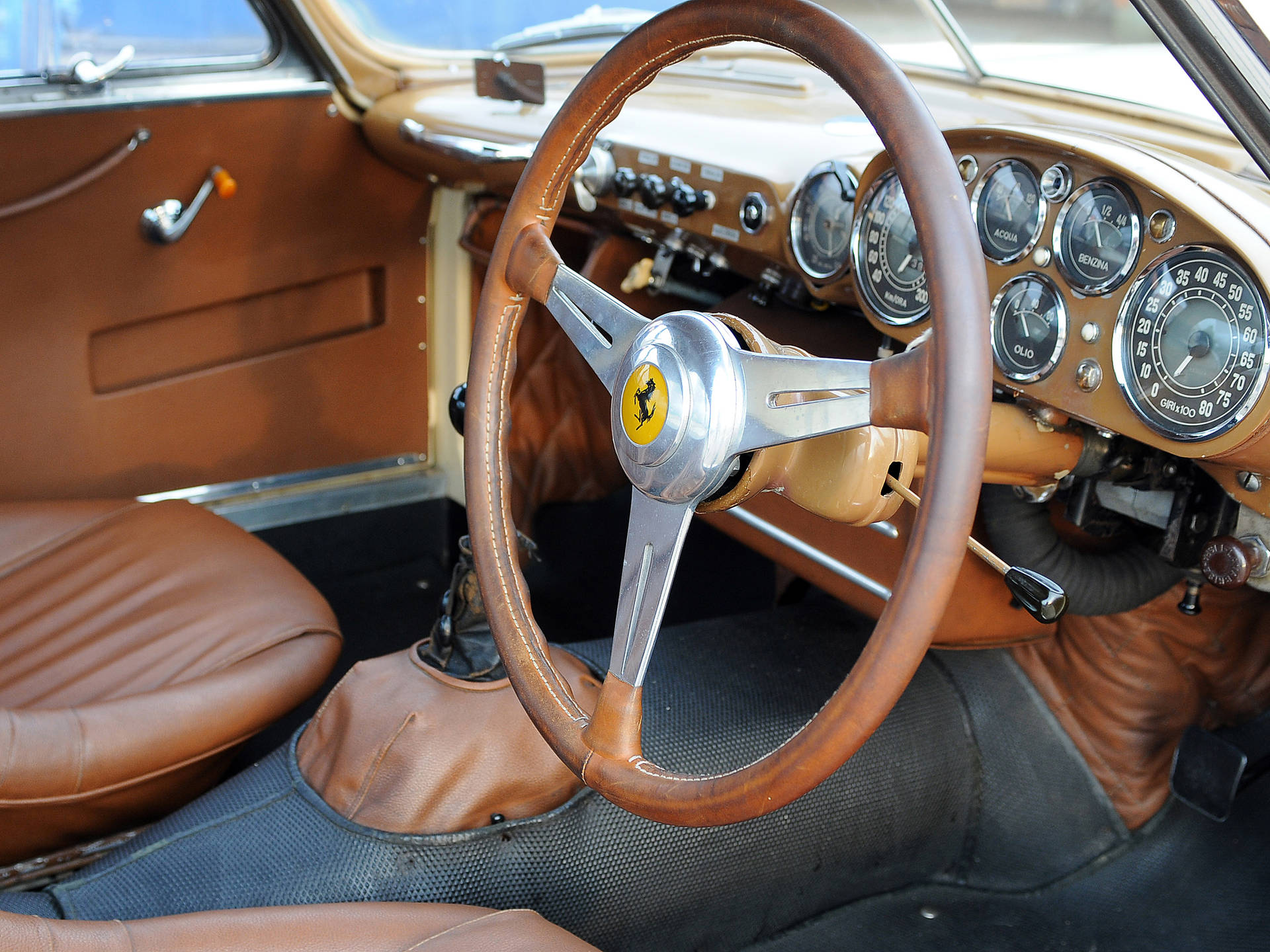 4k Ferrari Lusso Steering Wheel Wallpaper