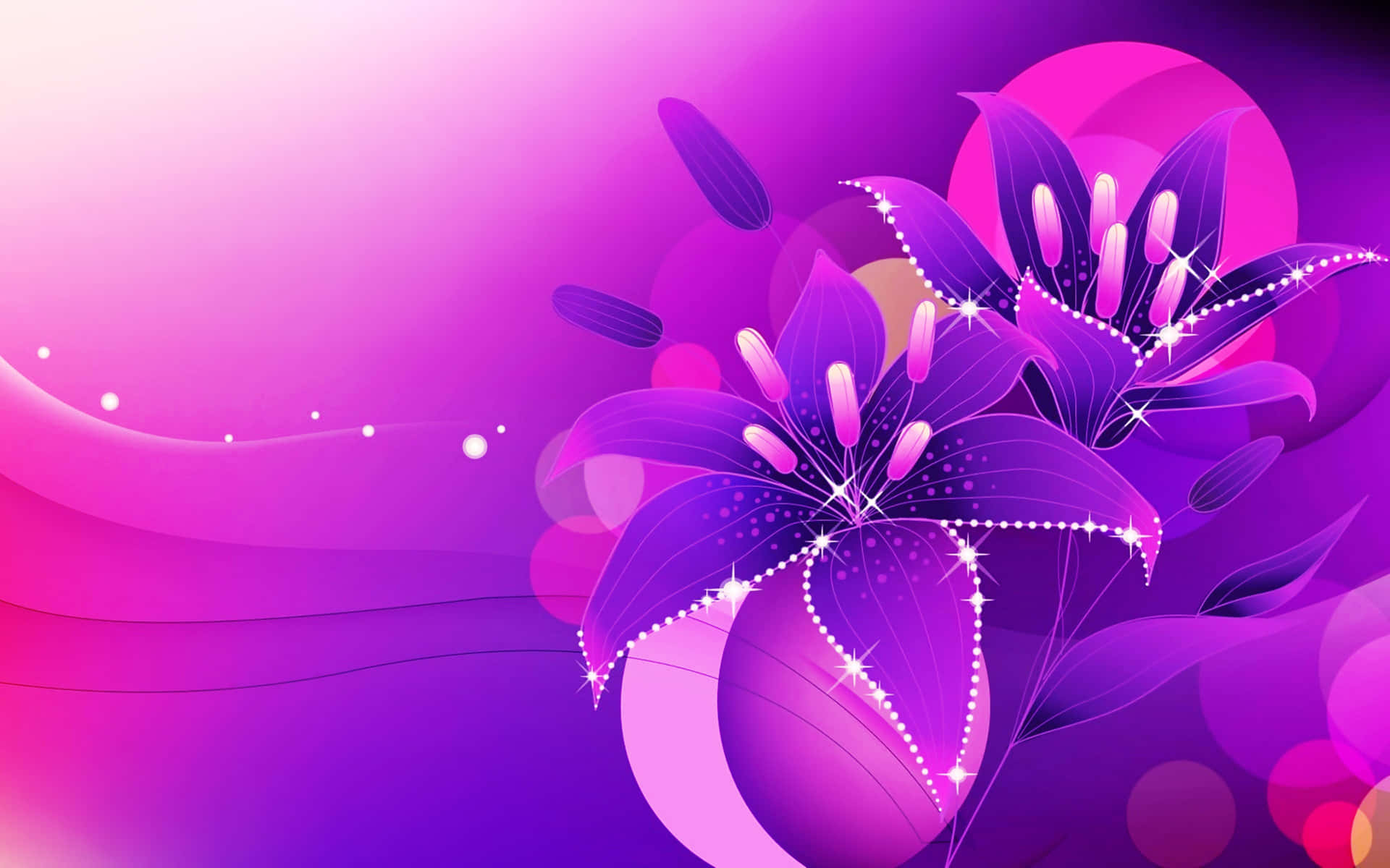 Illustration Of 4k Purple Flowers Background