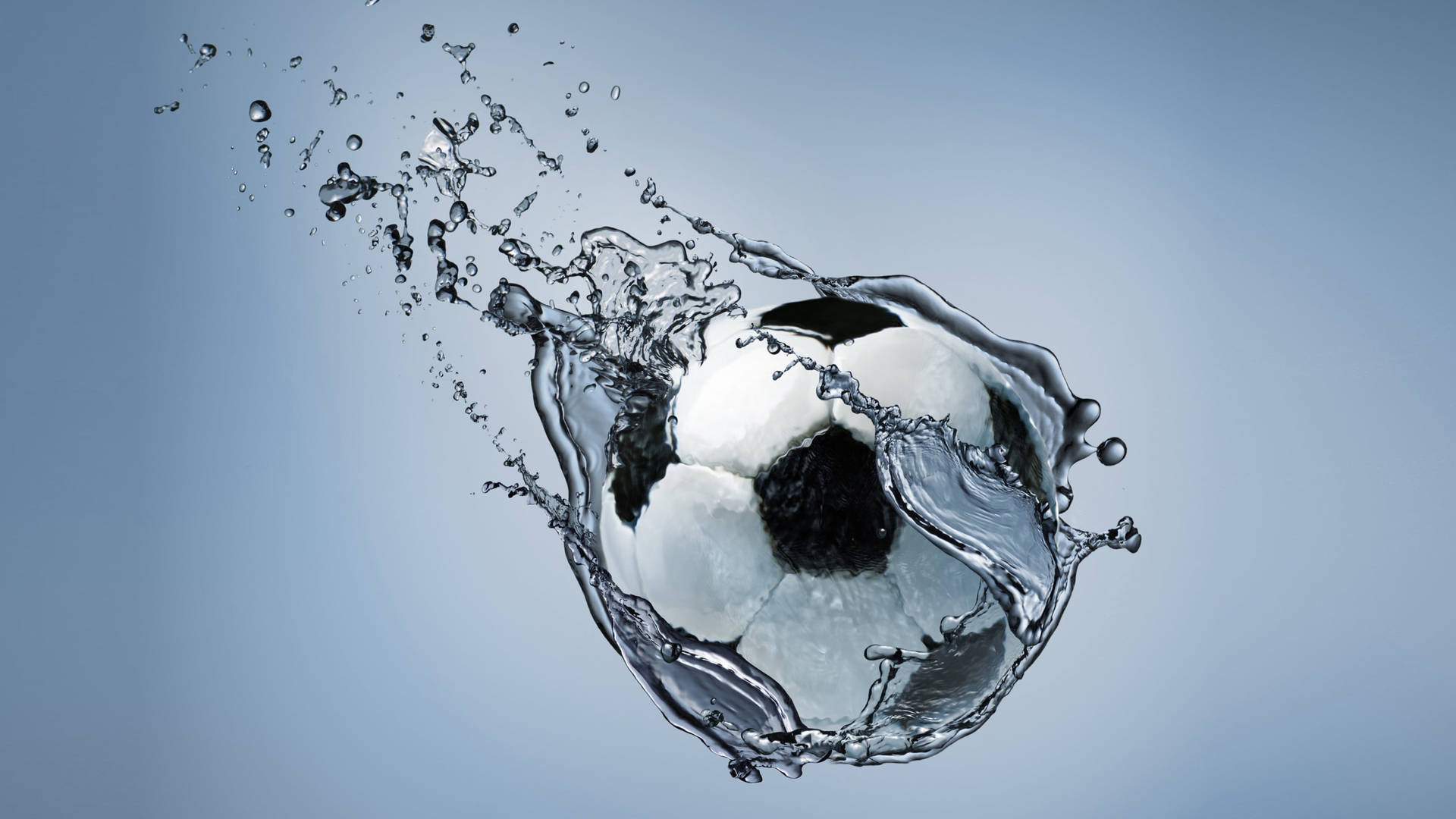 4kfußball Im Wasser Wallpaper