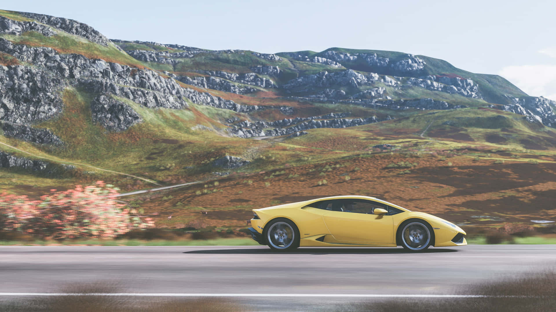 4k Forza Horizon 4 Background Yellow Huracan EVO Wallpaper