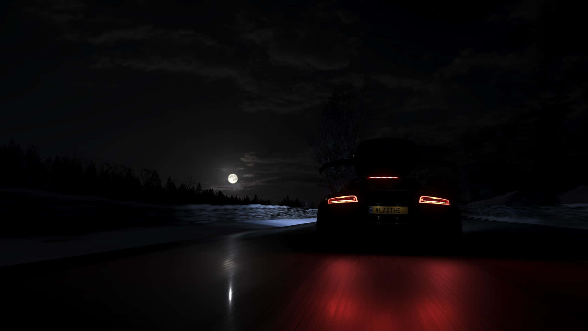 4k Forza Horizon 4 Background Black Car At Night Wallpaper