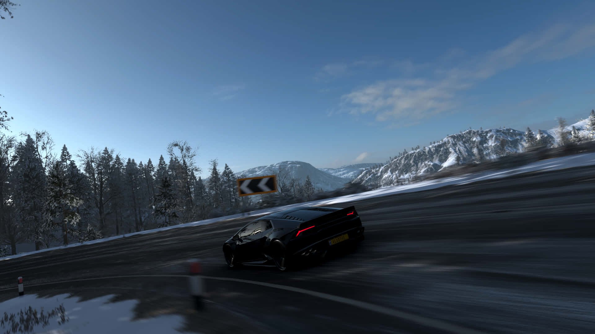 Sfondo4k Per Forza Horizon 4, Bugatti Nera Sulla Strada