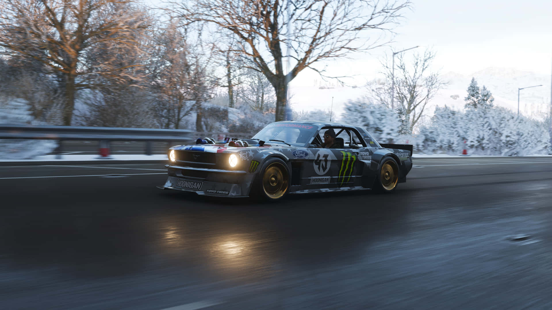4k Forza Horizon 4 Background Racing Ford Mustang Hoonicorn