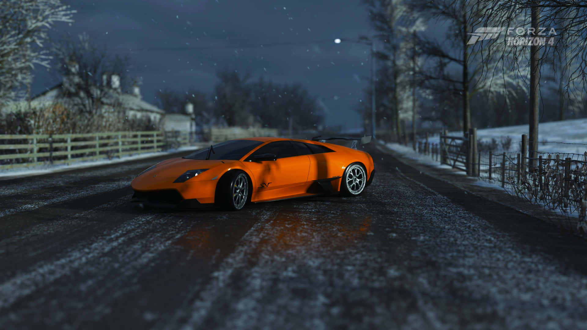 4k Forza Horizon 4 Background Orange Lamborghini Murciélago