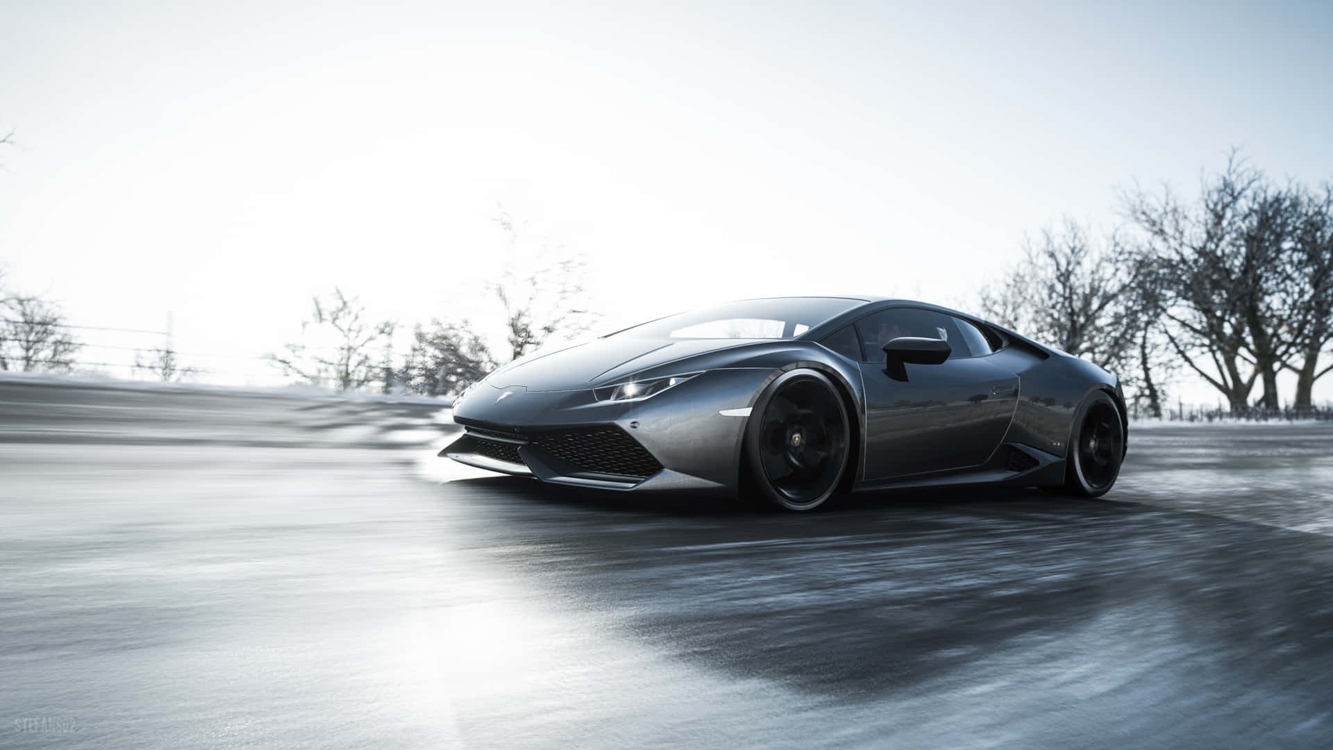 4k Forza Horizon 4 Background Grey Lamborghini Huracán