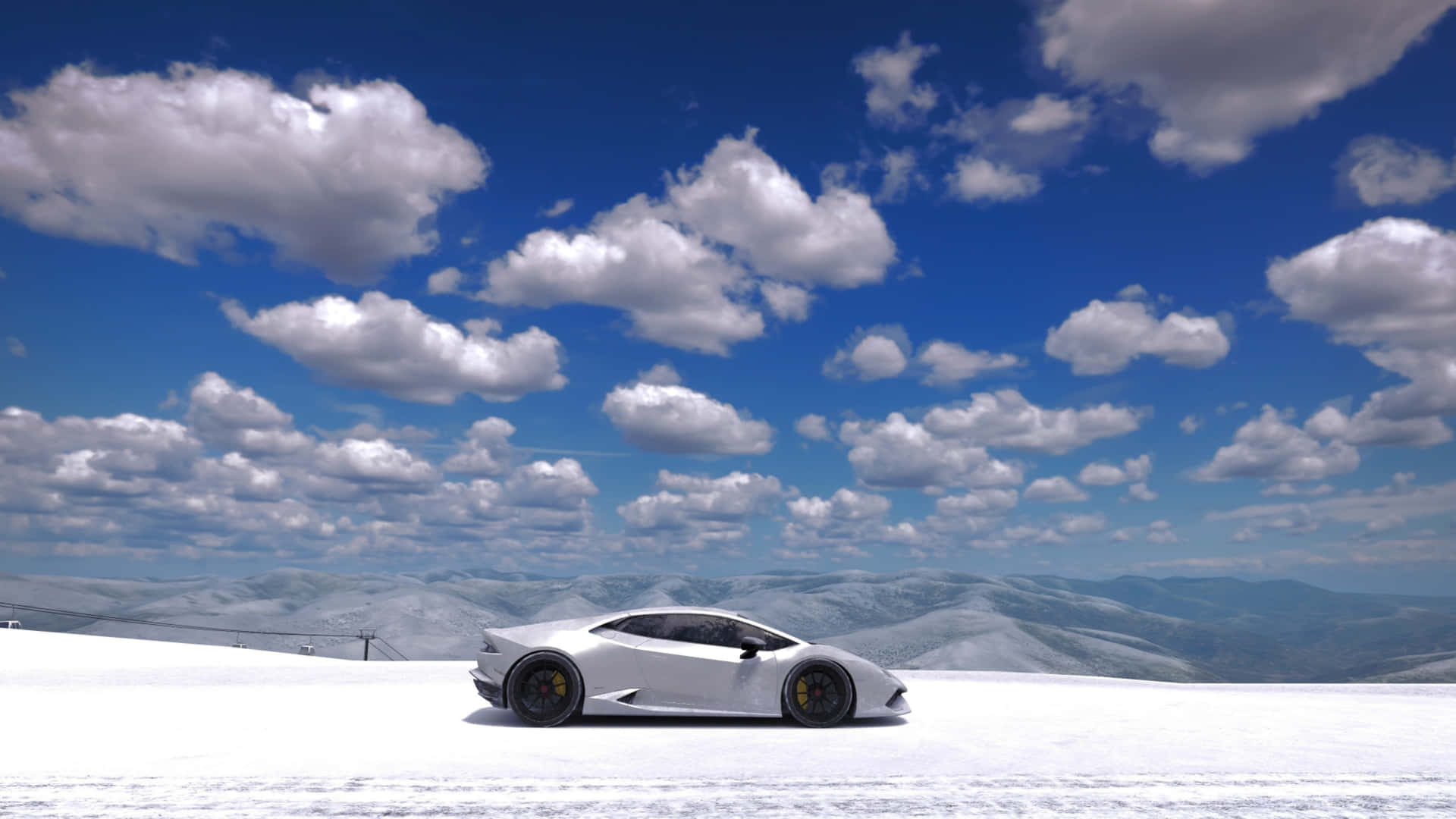 4kförza Motorsport 7 Vit Lamborghini Centenario Bakgrund
