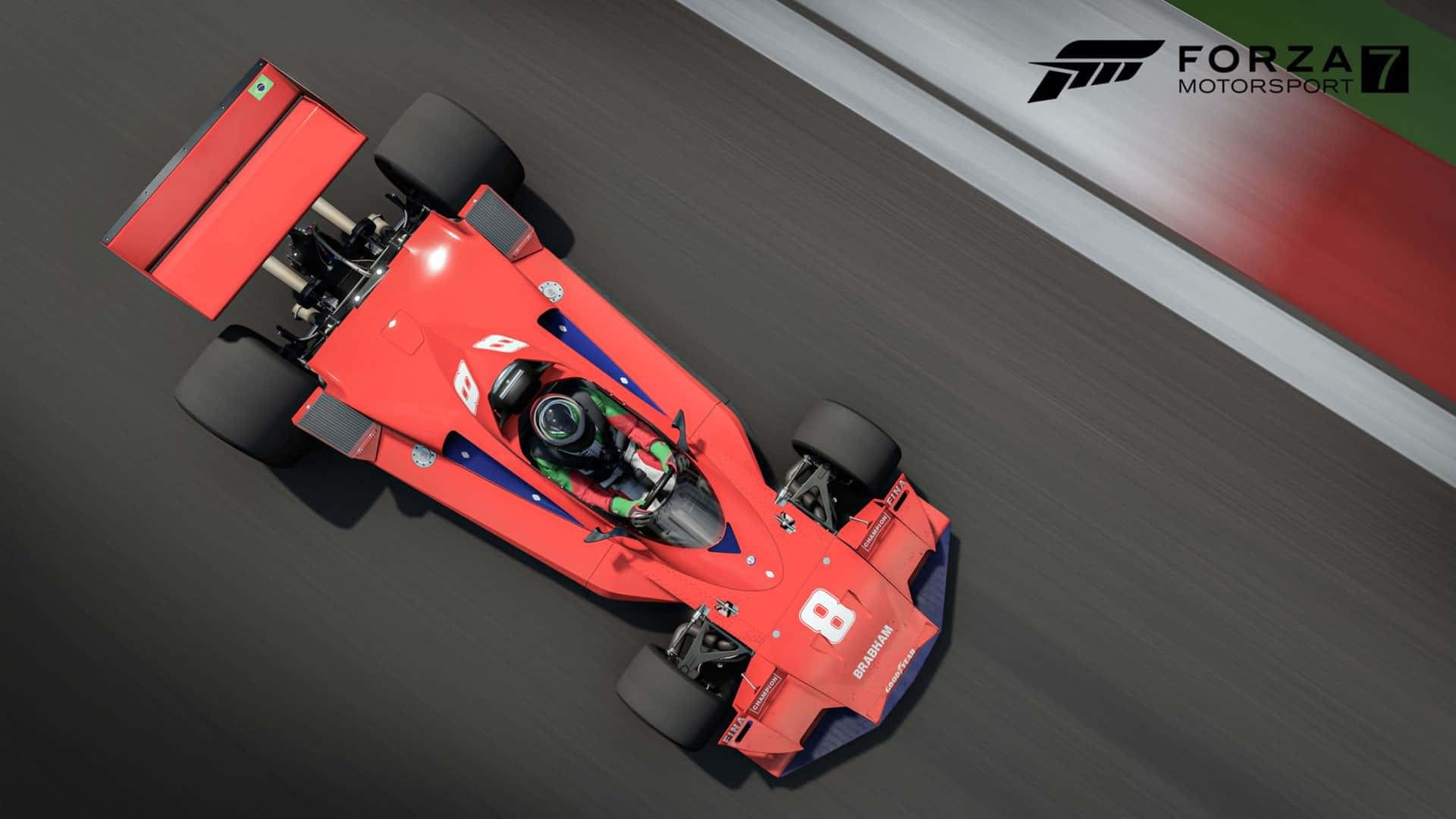 Fondode Pantalla 4k De Forza Motorsport 7 Con El Brabham Bt45 Rojo