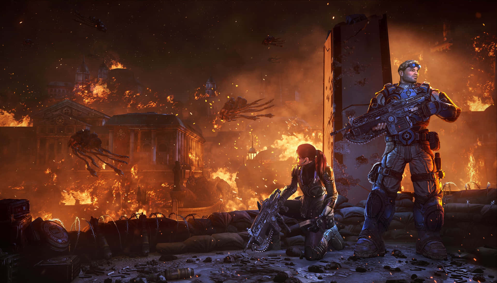 Fight the enemy in the final installment of Gears of War.