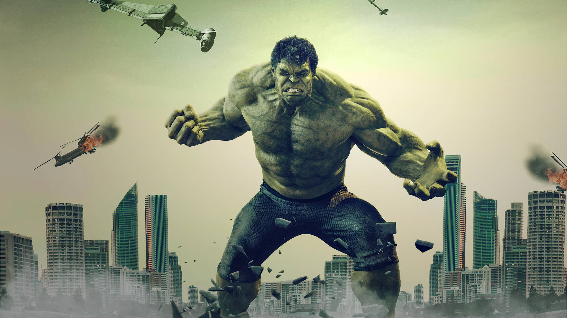 4k Gigantic Hulk Background