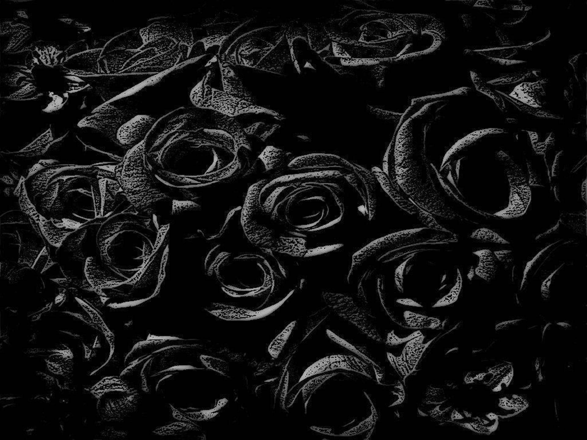 4K Gothic Black Roses Wallpaper