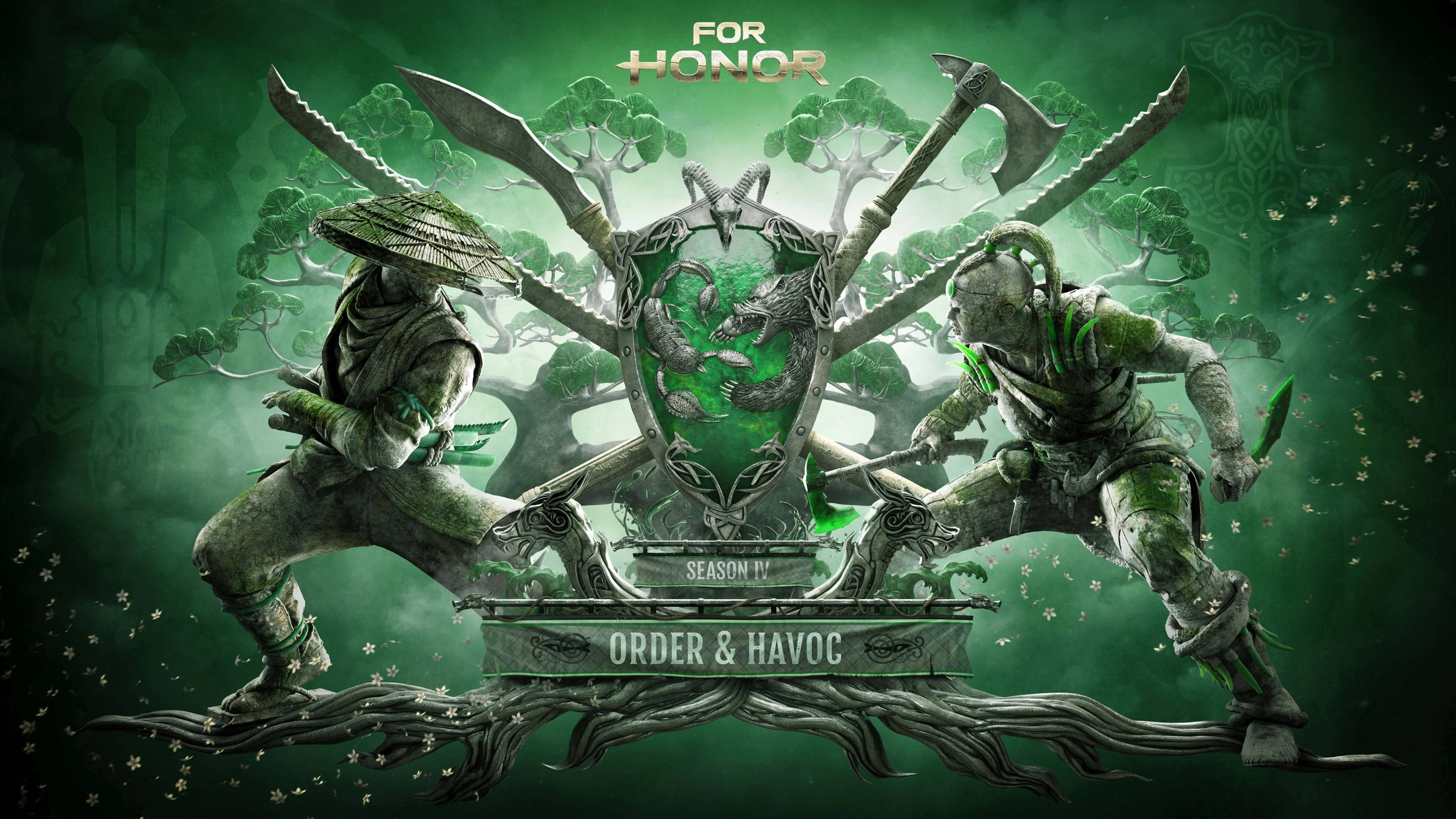 4k Green For Honor Video Game Poster Wallpaper