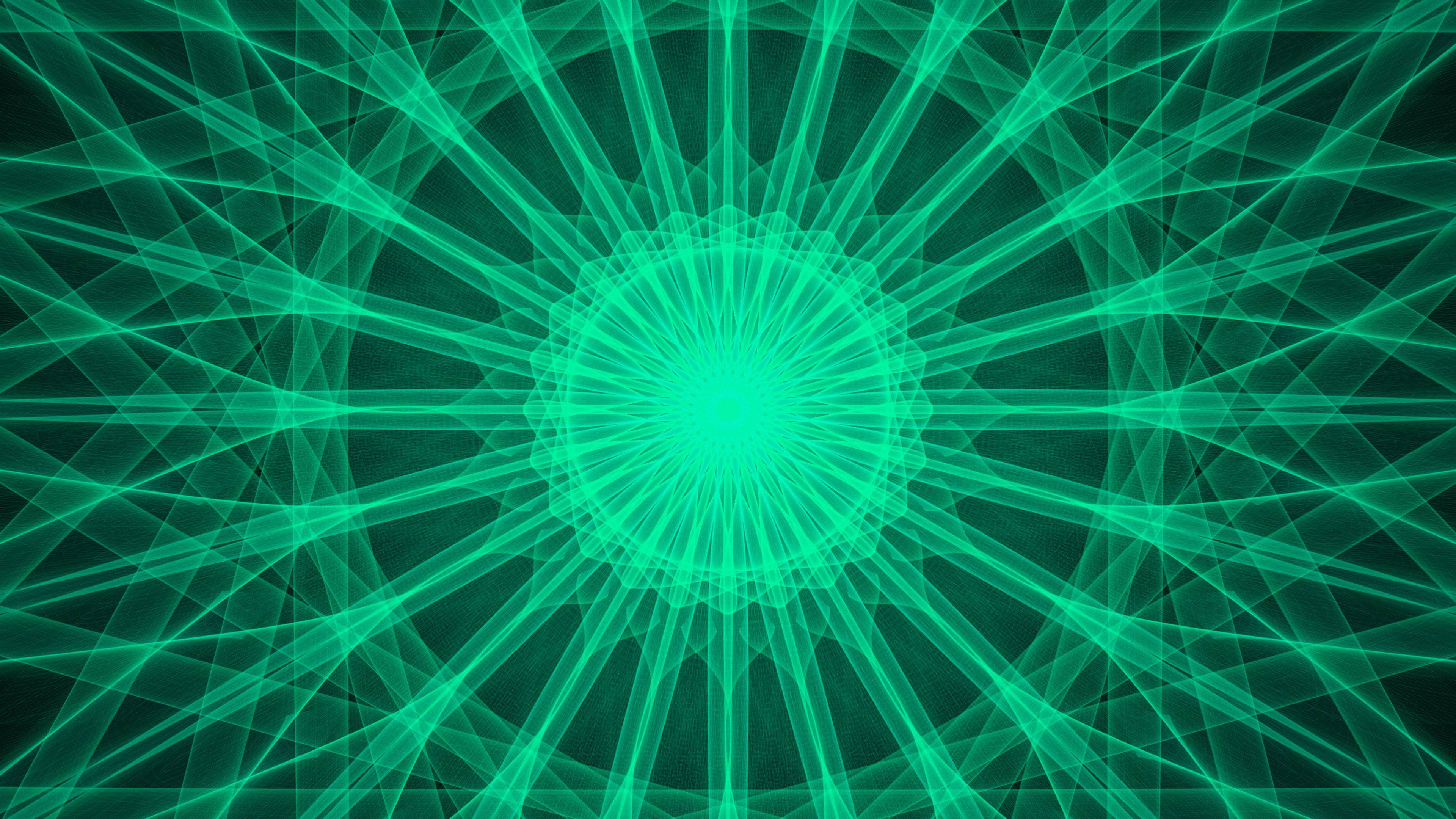 4k Green Kaleidoscope Wallpaper