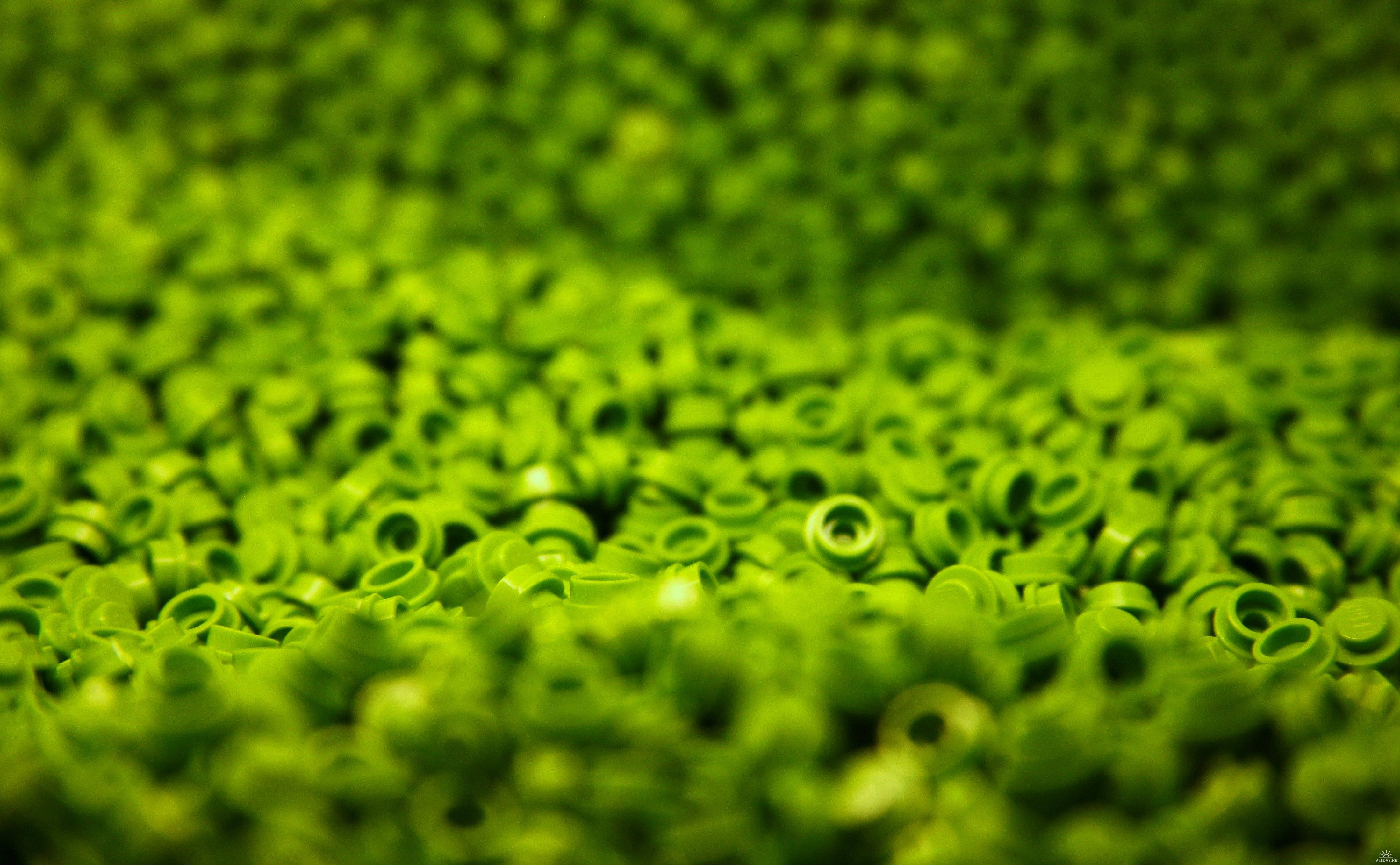 4k Green Lego Toy Pieces Wallpaper