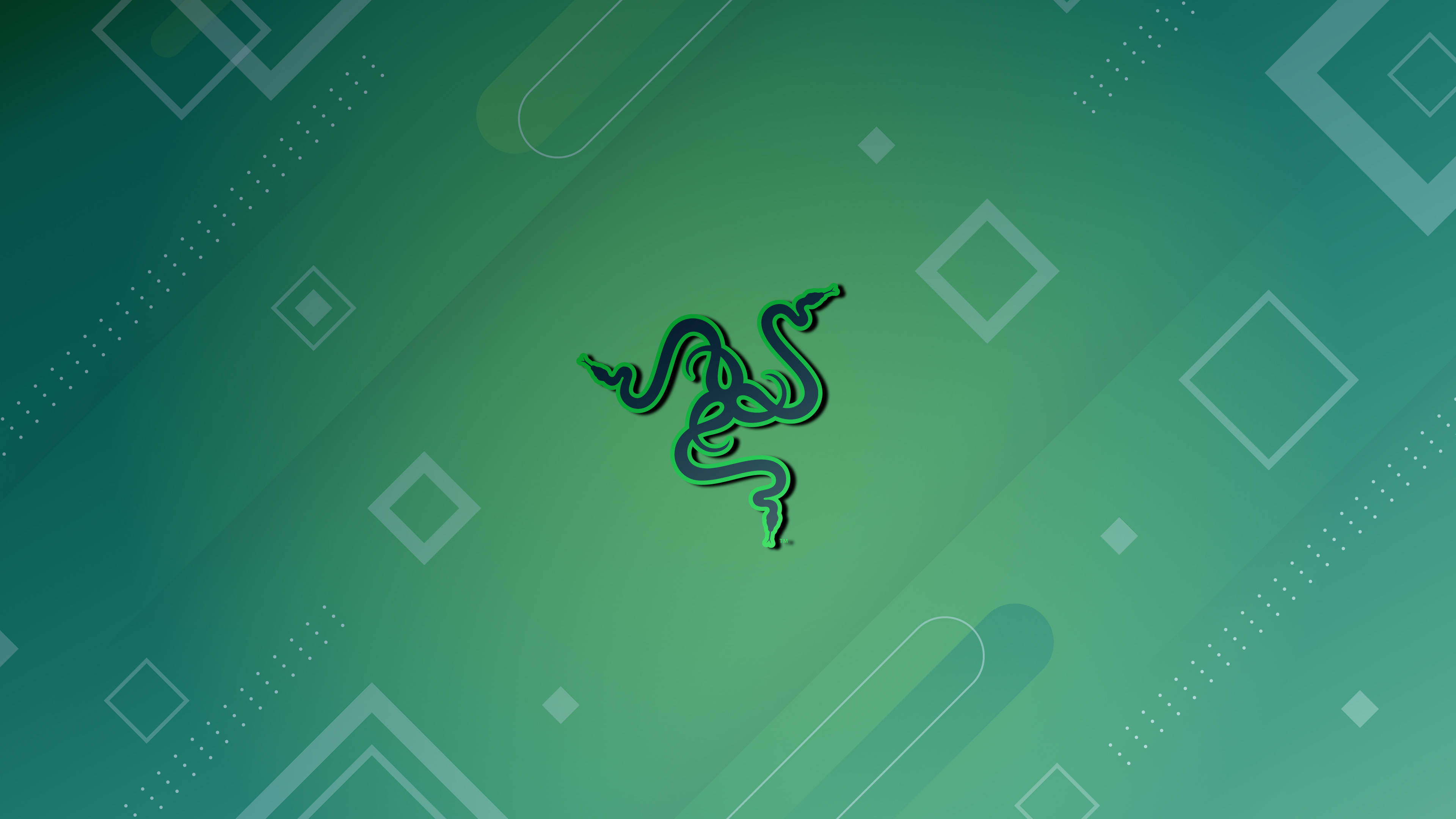 4k Green Razer Logo Wallpaper