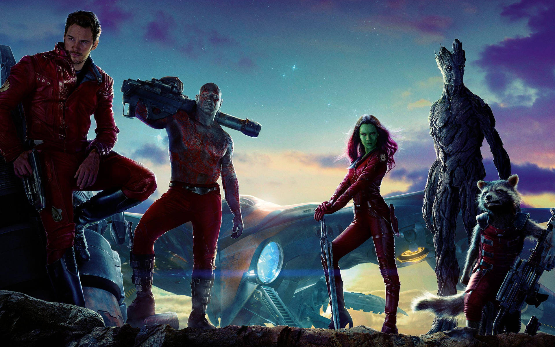 De Guardians Of The Galaxy Team Forenes I Denne Epic 4K Wallpaper. Wallpaper