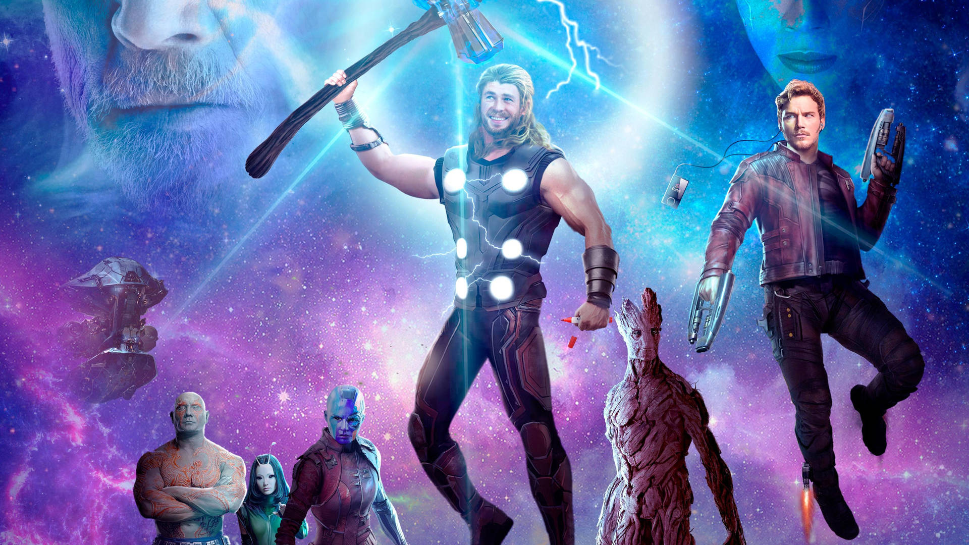 Uppleväventyret I Guardians Of The Galaxy I 4k På Din Datorskärm Eller Mobila Bakgrundsbild. Wallpaper