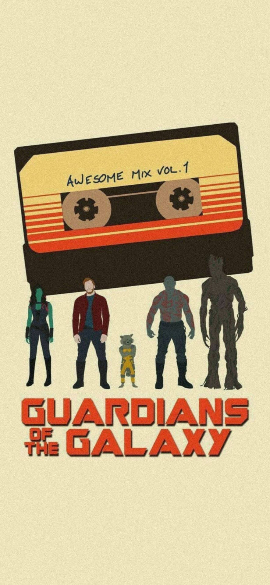 4k Guardians Of The Galaxy Vintage Poster Wallpaper