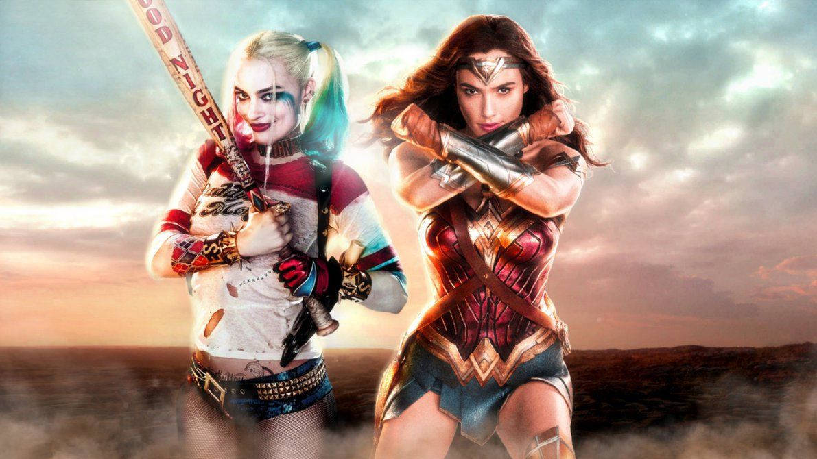 4k Harley Quinn And Wonder Woman Background