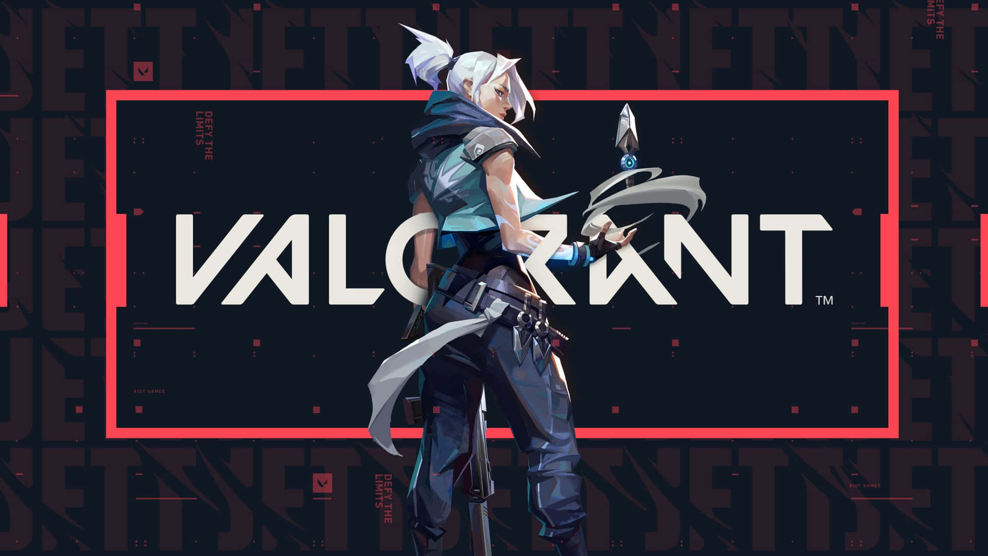 Vallant - A Woman With A Sword In Front Of A Black Background Wallpaper