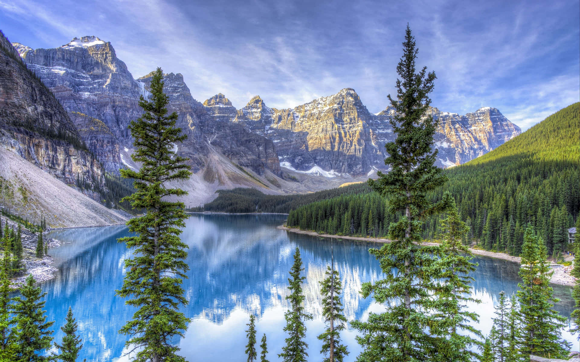 Stunning 4K HDR Mountain Landscape Wallpaper