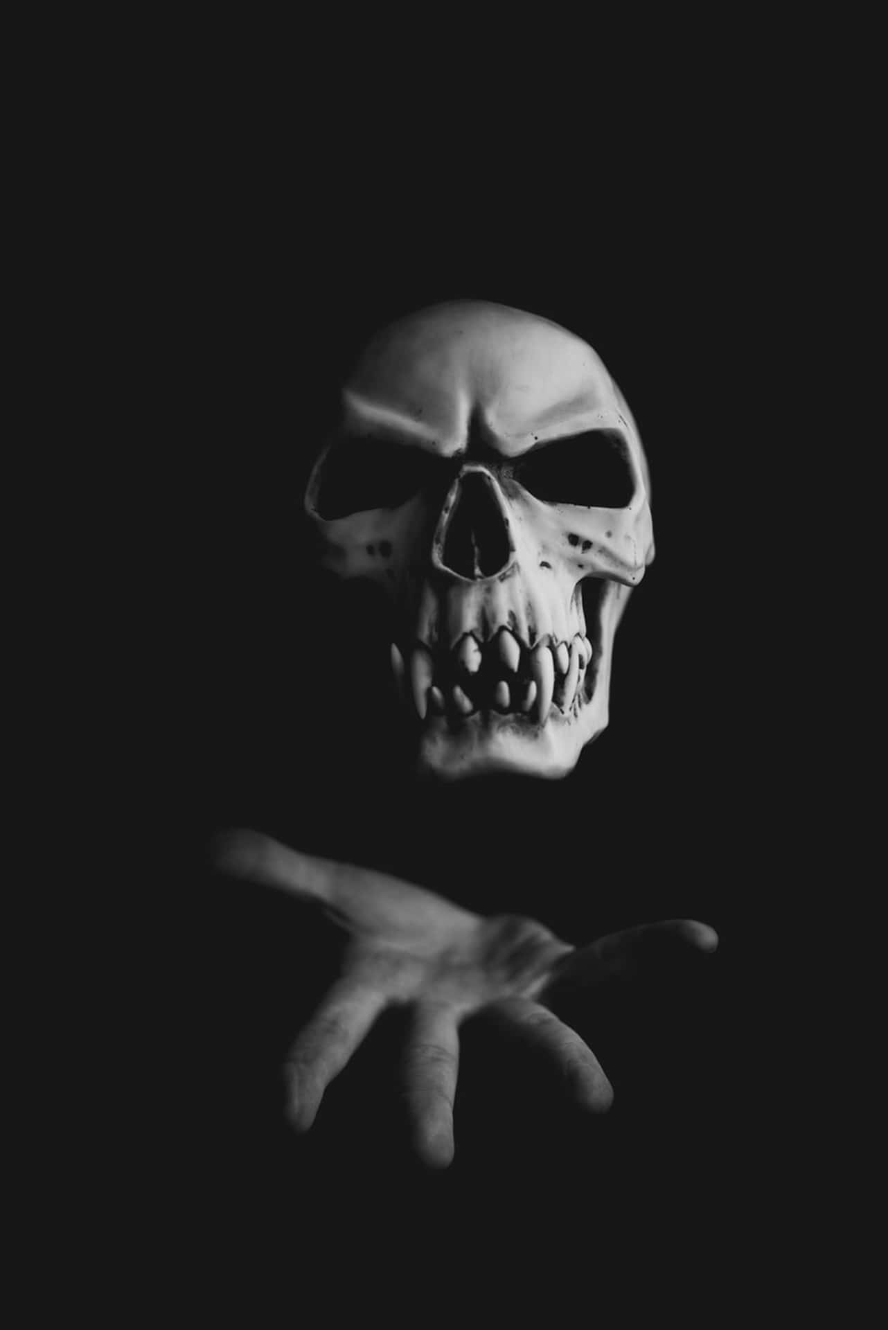 4k Horror Skull Background