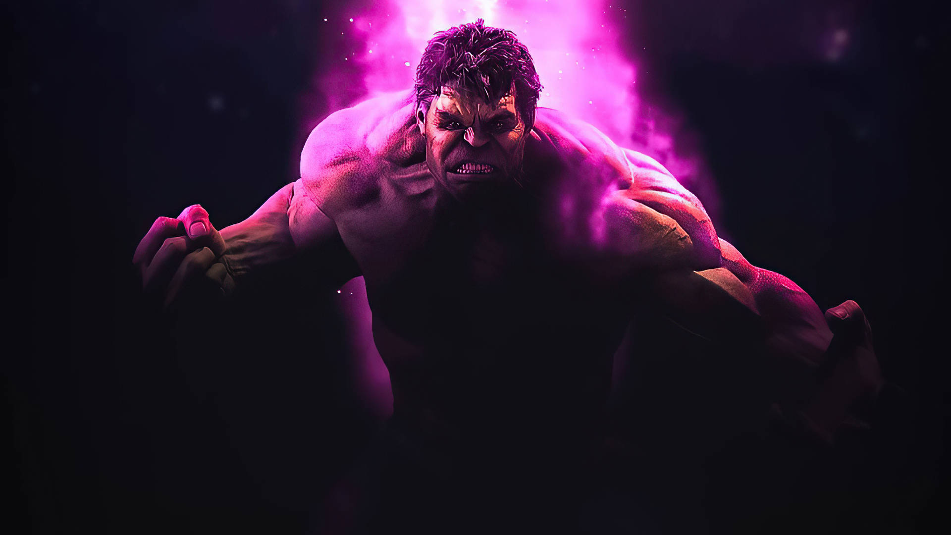 4k Hulk Madness In Neon Background