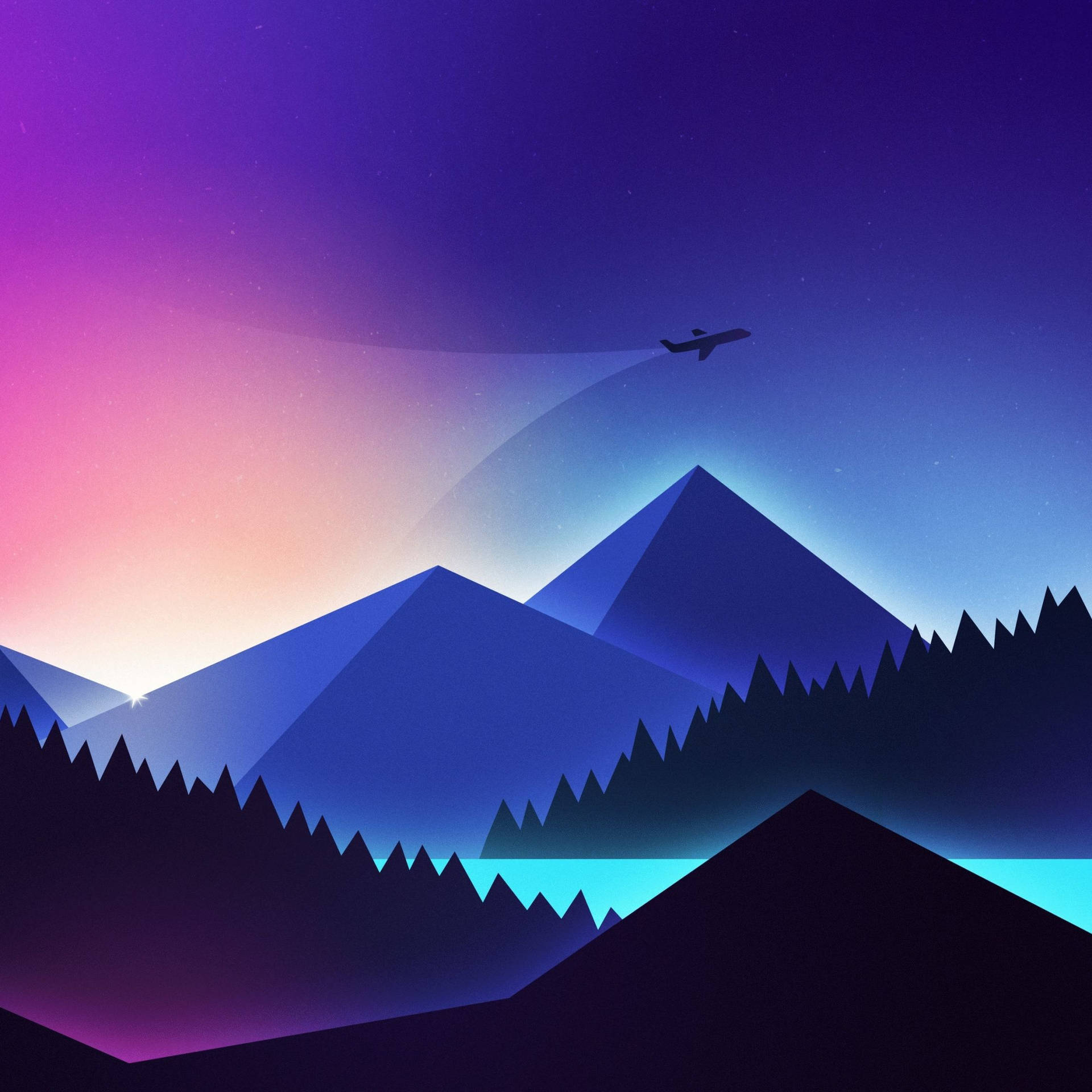 4k Ipad Plane And Mountains Wallpaper