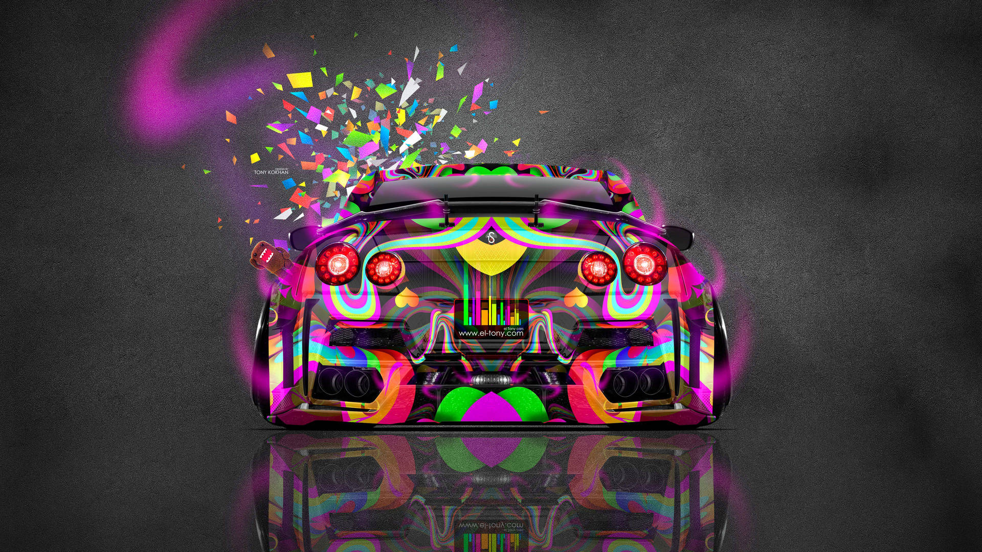 4k Jdm Nissan With Colorful Designs Wallpaper