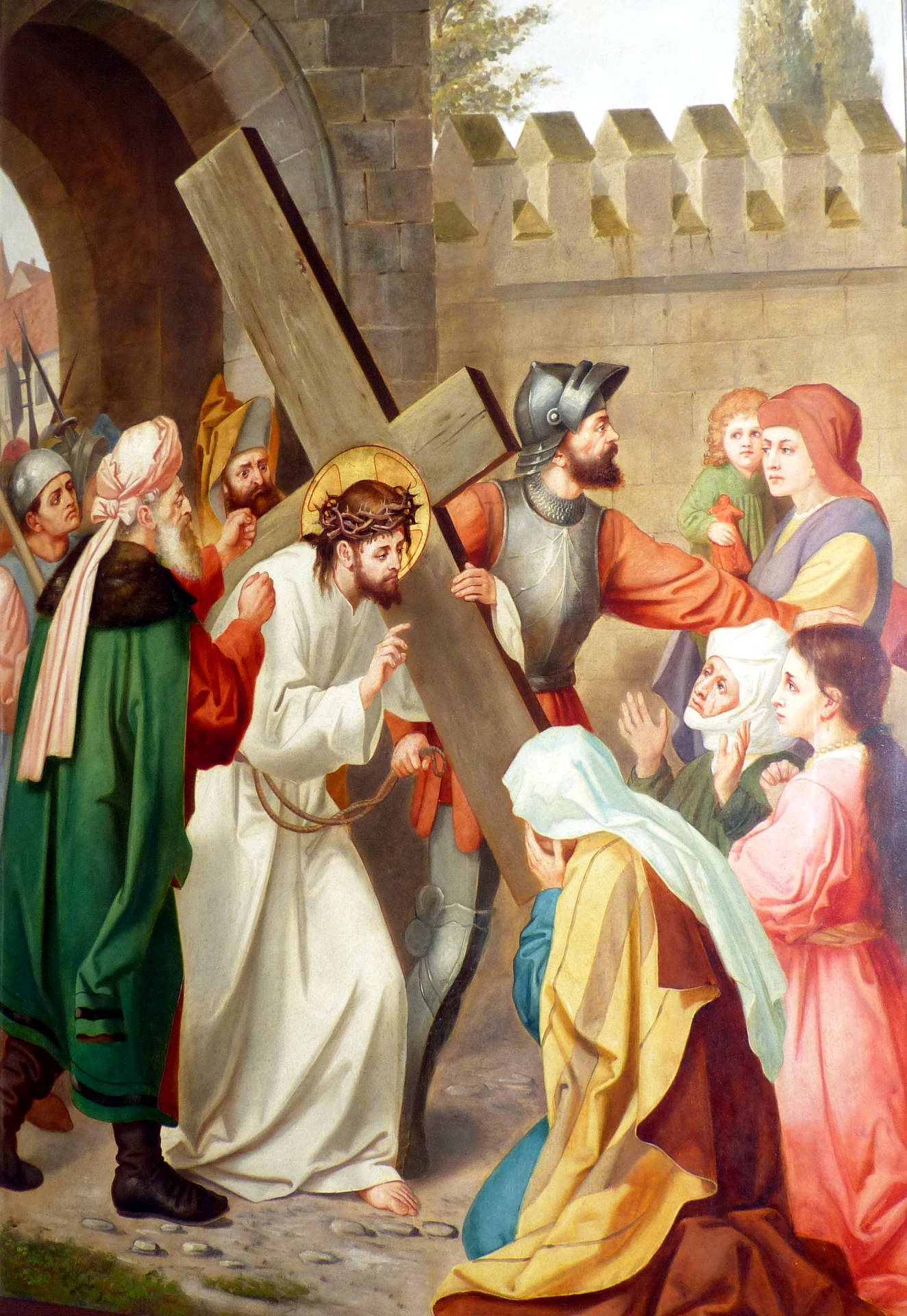 4k Jesus Carries The Cross Wallpaper