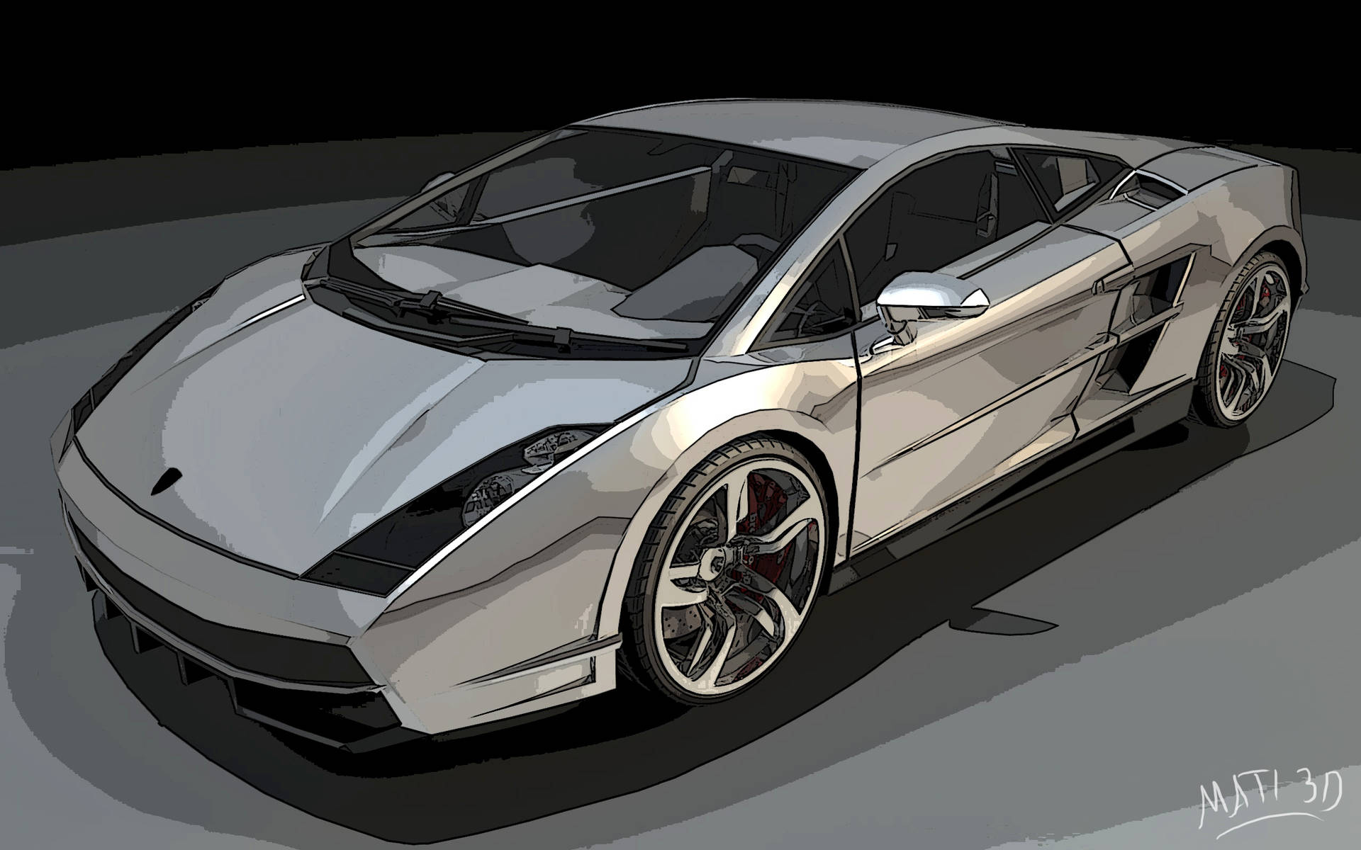 Artedigital Del Lamborghini Gallardo En 4k Fondo de pantalla