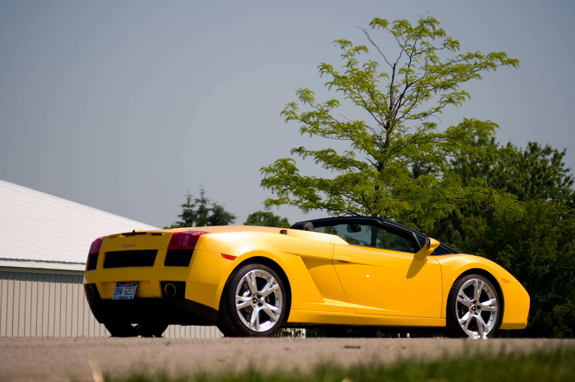 4k Lamborghini Gallardo Spyder Yellow Wallpaper