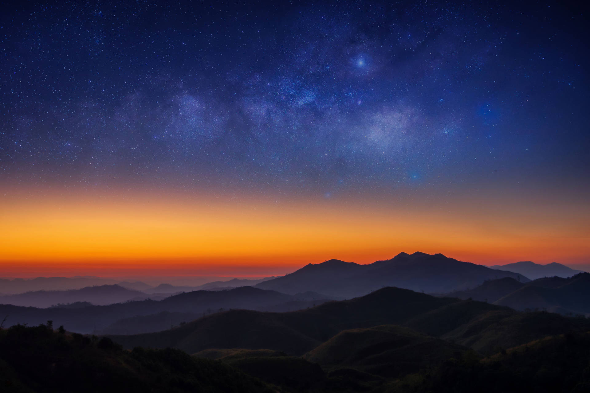 4k Landscape Milky Way Night Sky Wallpaper