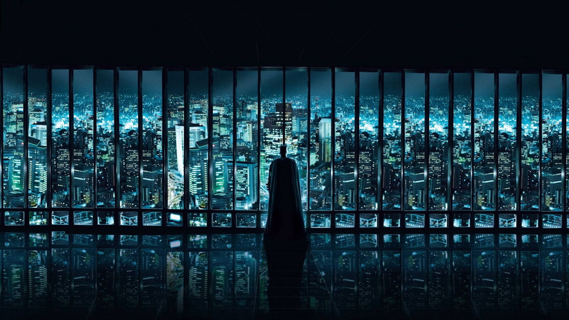 4k Laptop Batman Observing Gotham Wallpaper