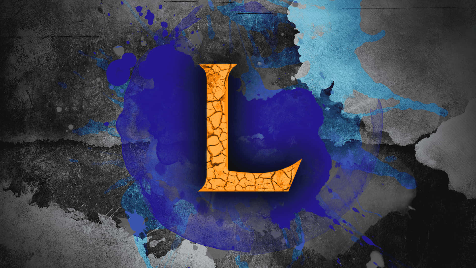 A Blue And Orange Letter L On A Blue Background