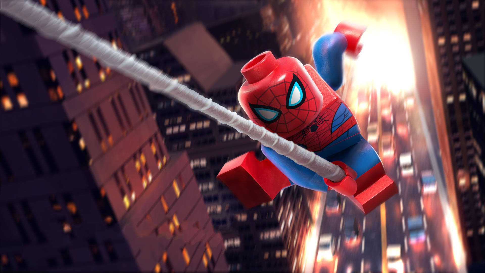 4k Lego Spiderman Background