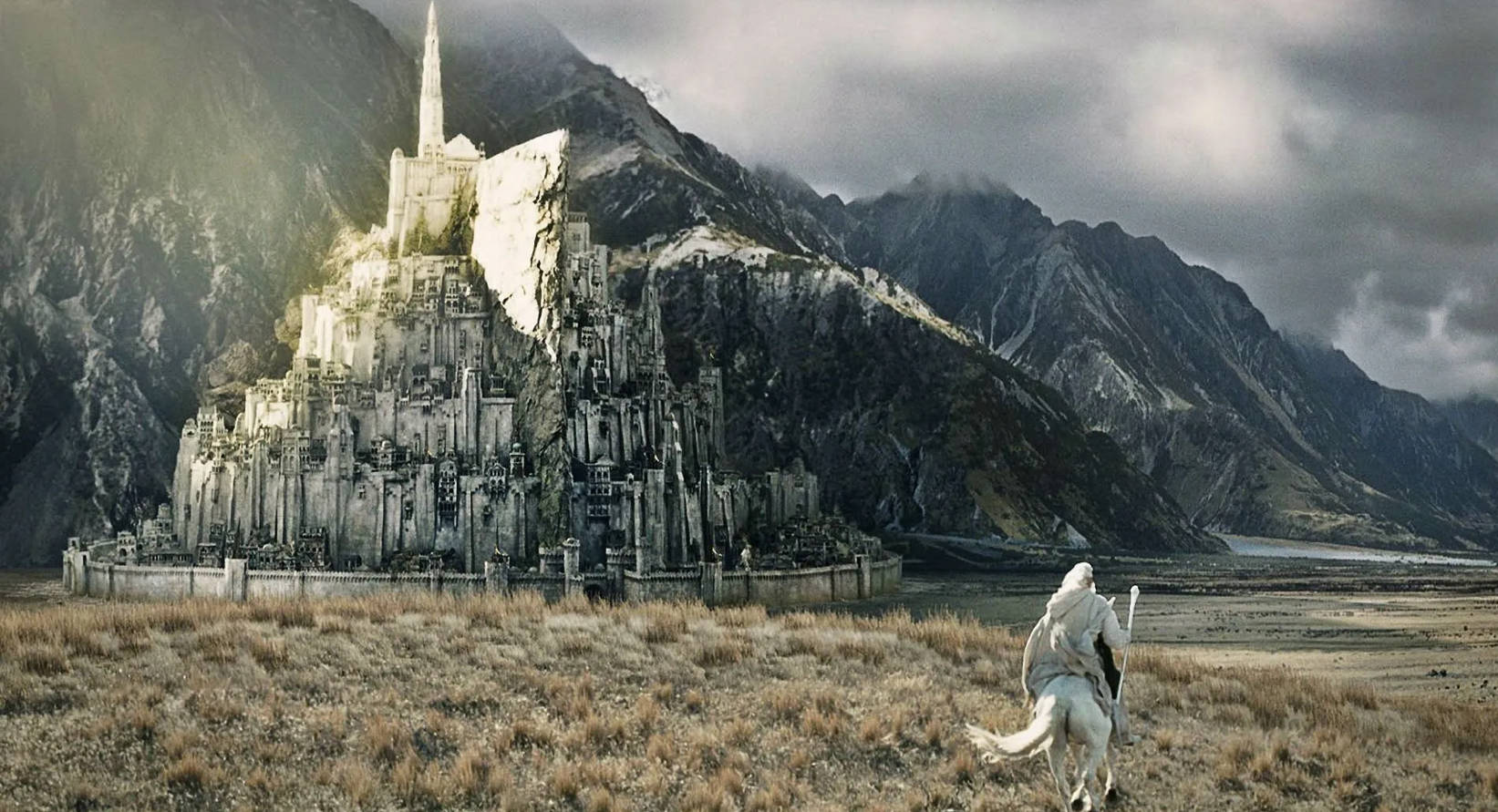 4K Lord of the Rings hest med slot gruppe billede Wallpaper
