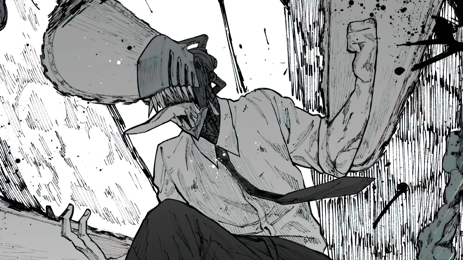 4k Manga Chainsaw Man Background