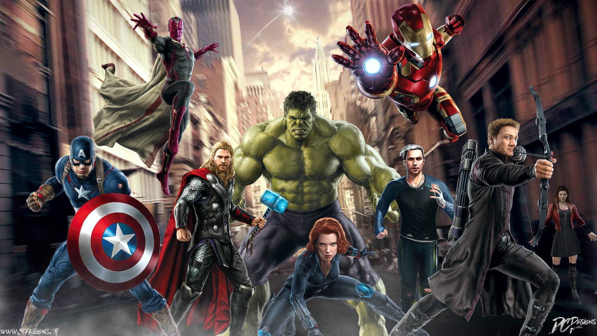 4k Marvel Avengers Fighting Stance