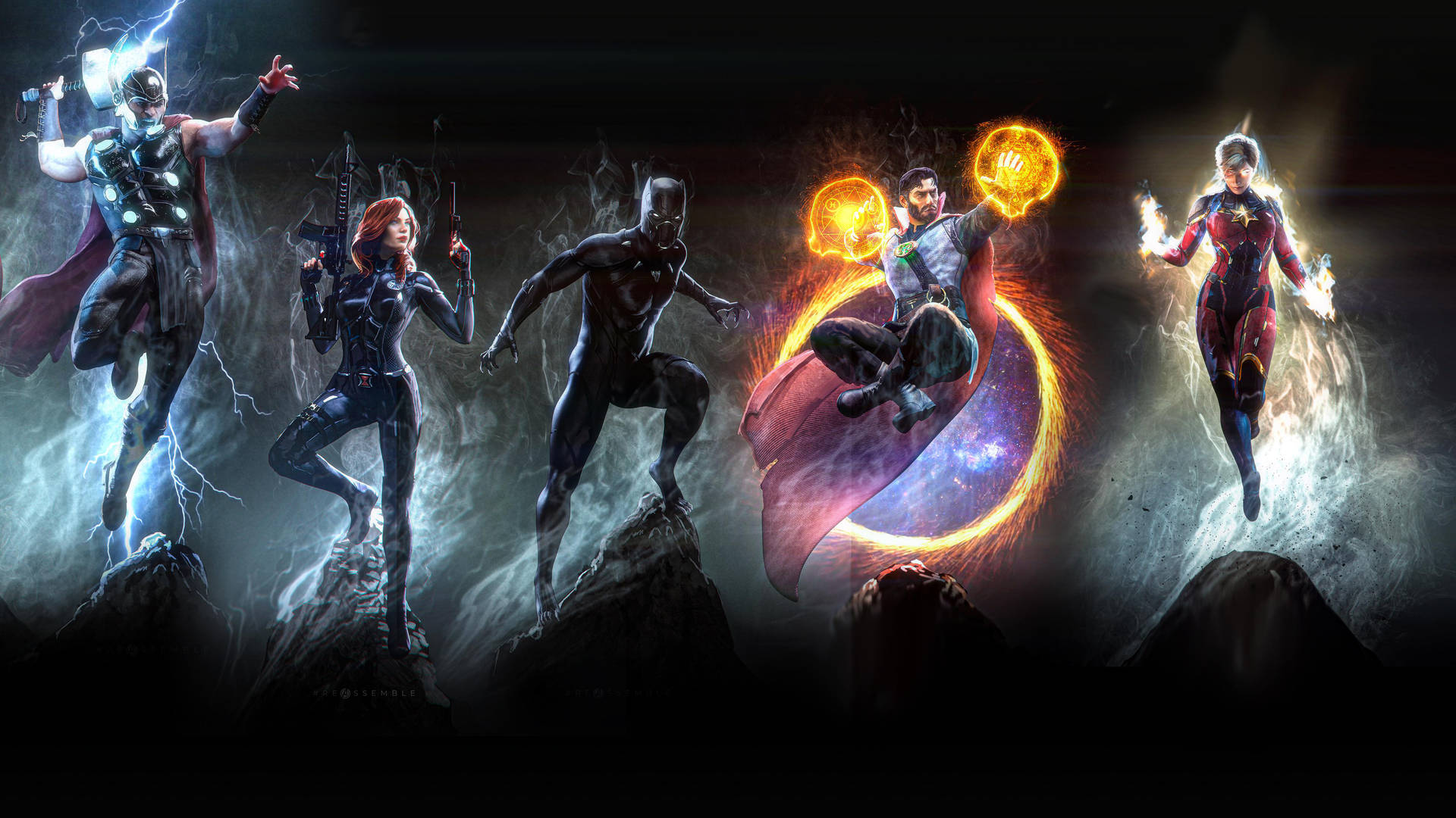 4k Marvel Digital Art Background