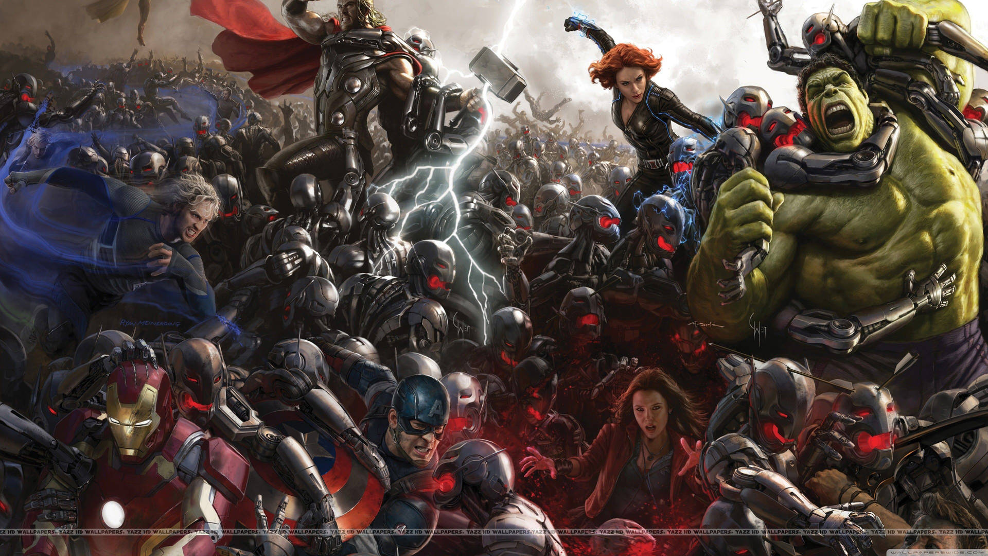 4k Marvel In Battle Wallpaper
