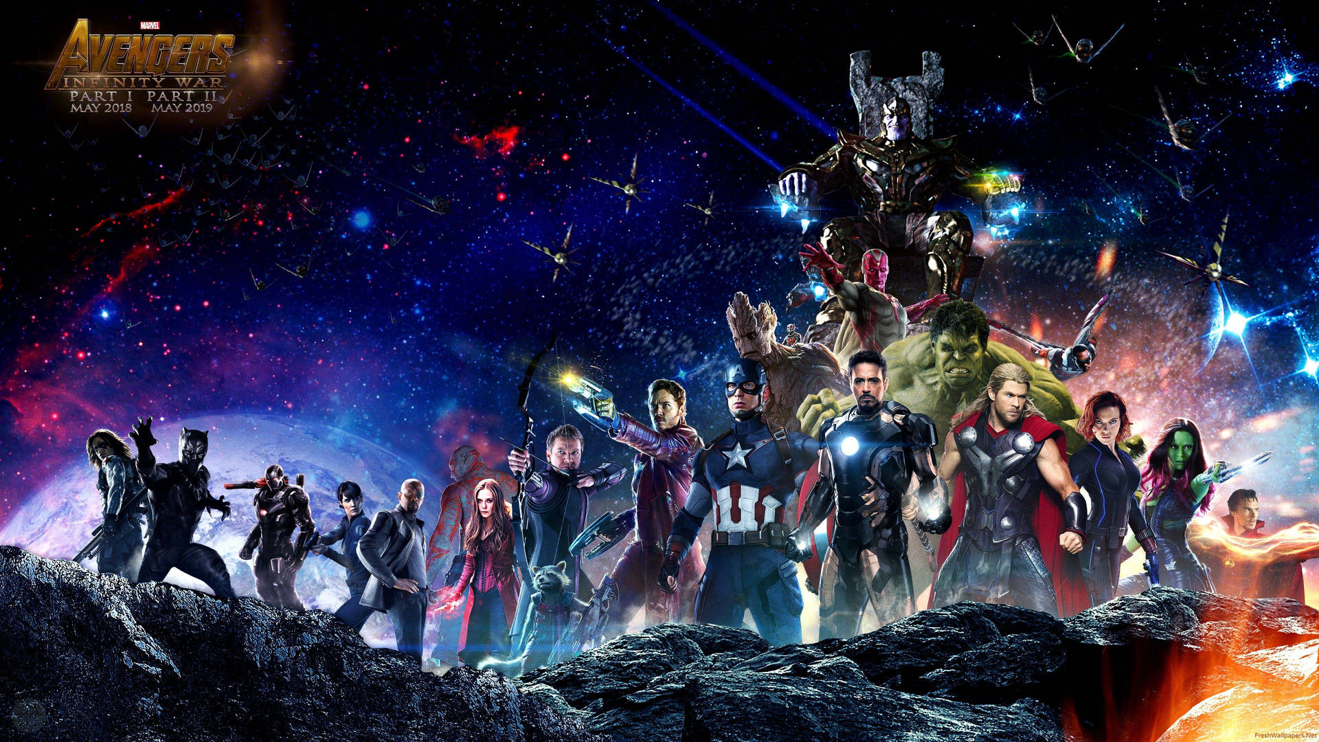 4k Marvel In Space Wallpaper