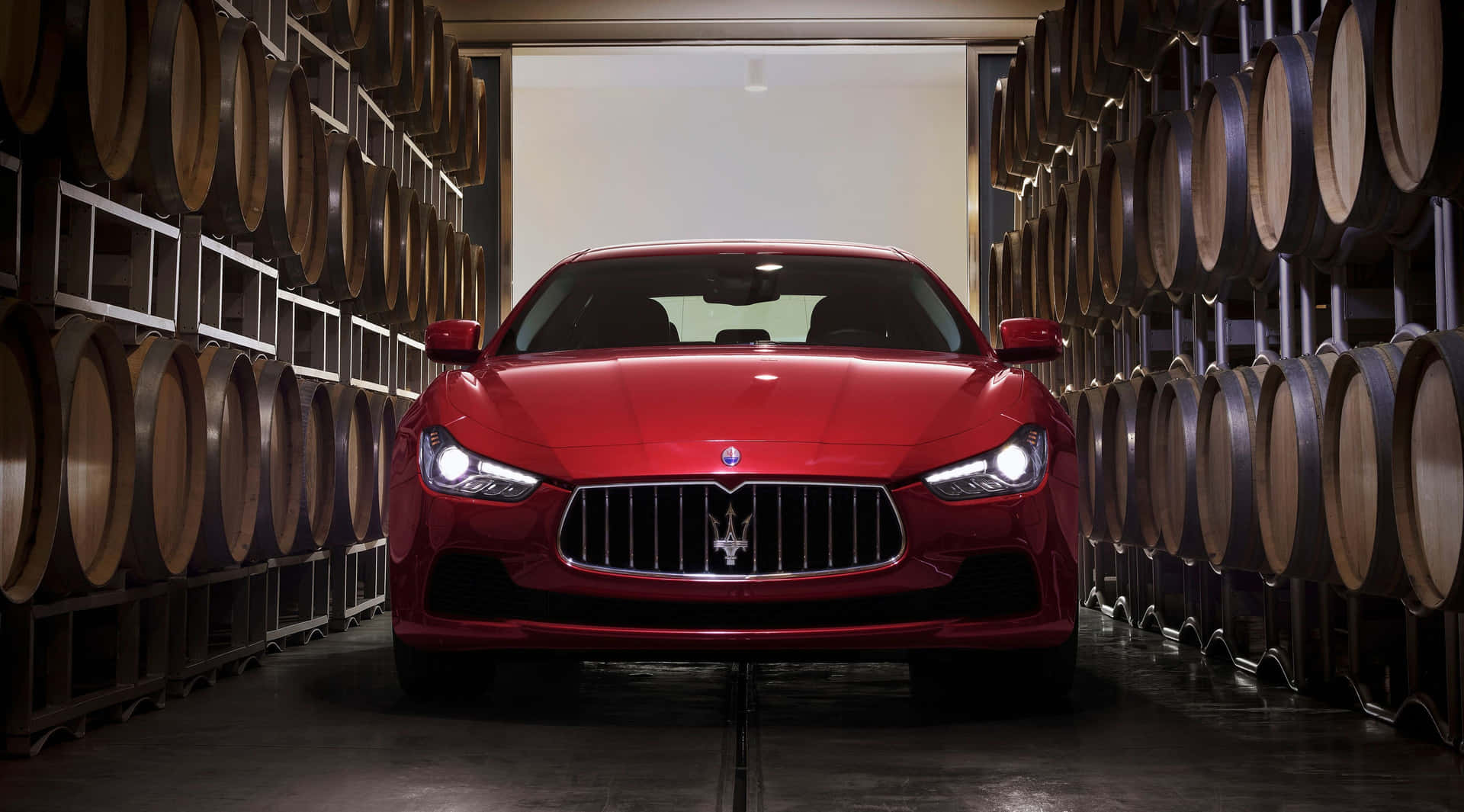 Maserati With Barrels 4k Wallpaper