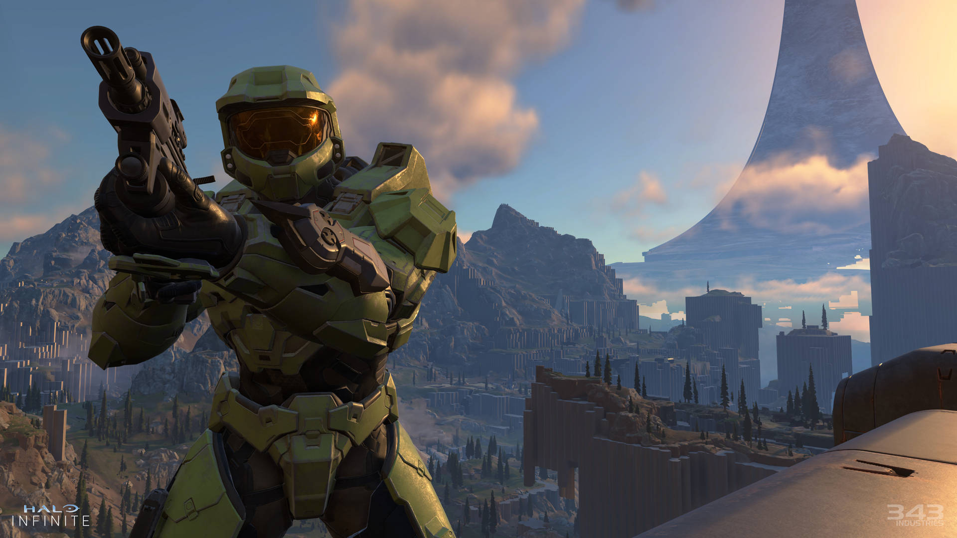 4k Master Chief Shooting Outdoors