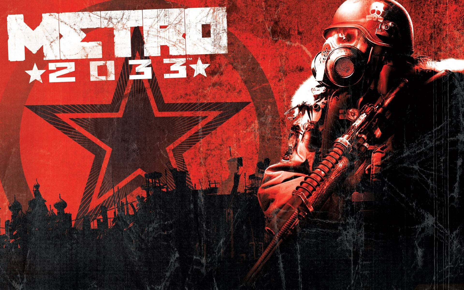 4k Metro 2033 Soldier With City Silhouette Wallpaper