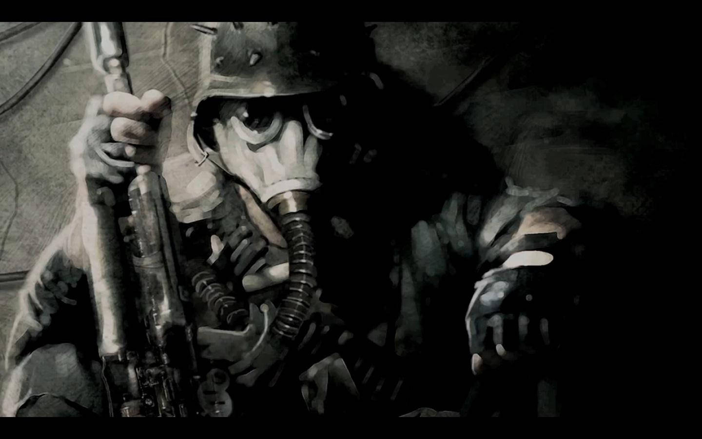 4k Metro 2033 Soldier With Gas Mask Wallpaper
