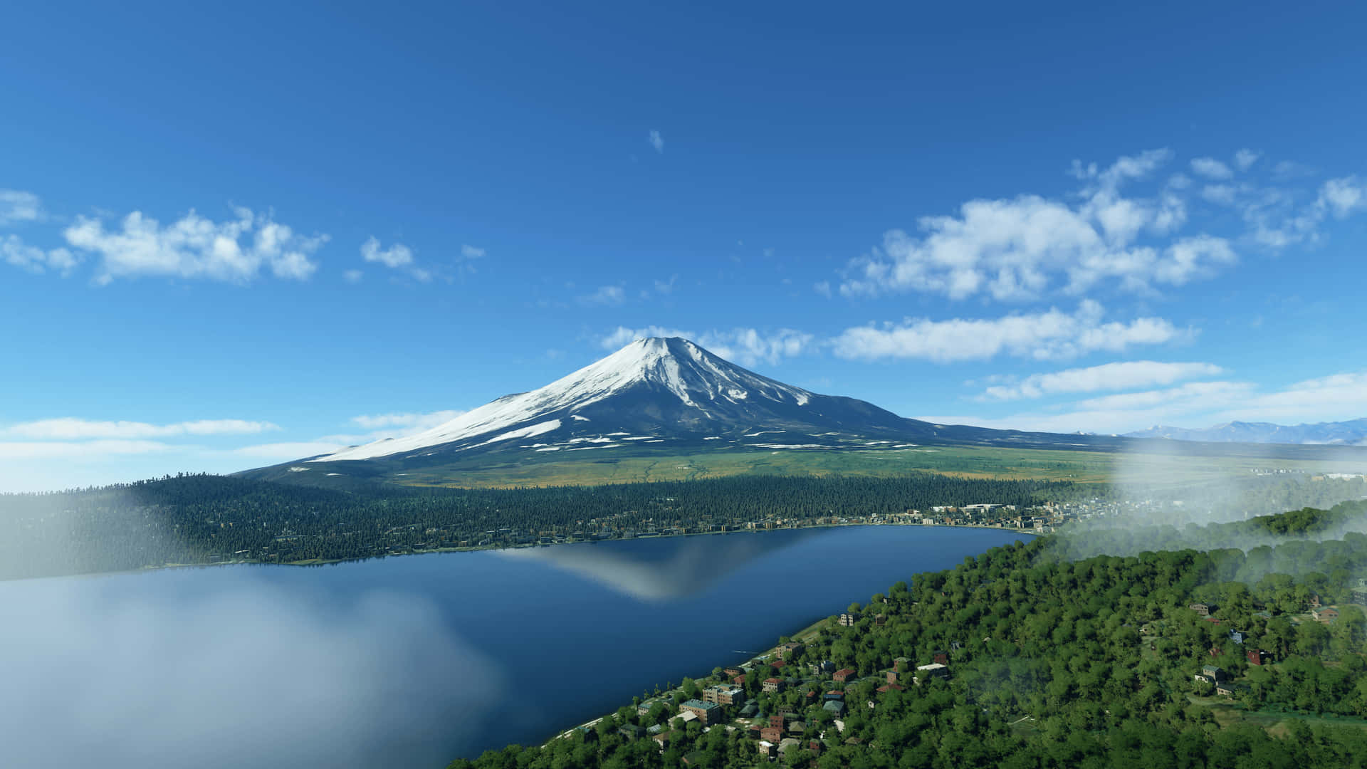 4kmicrosoft Flight Simulator Bakgrund Mount Fuji