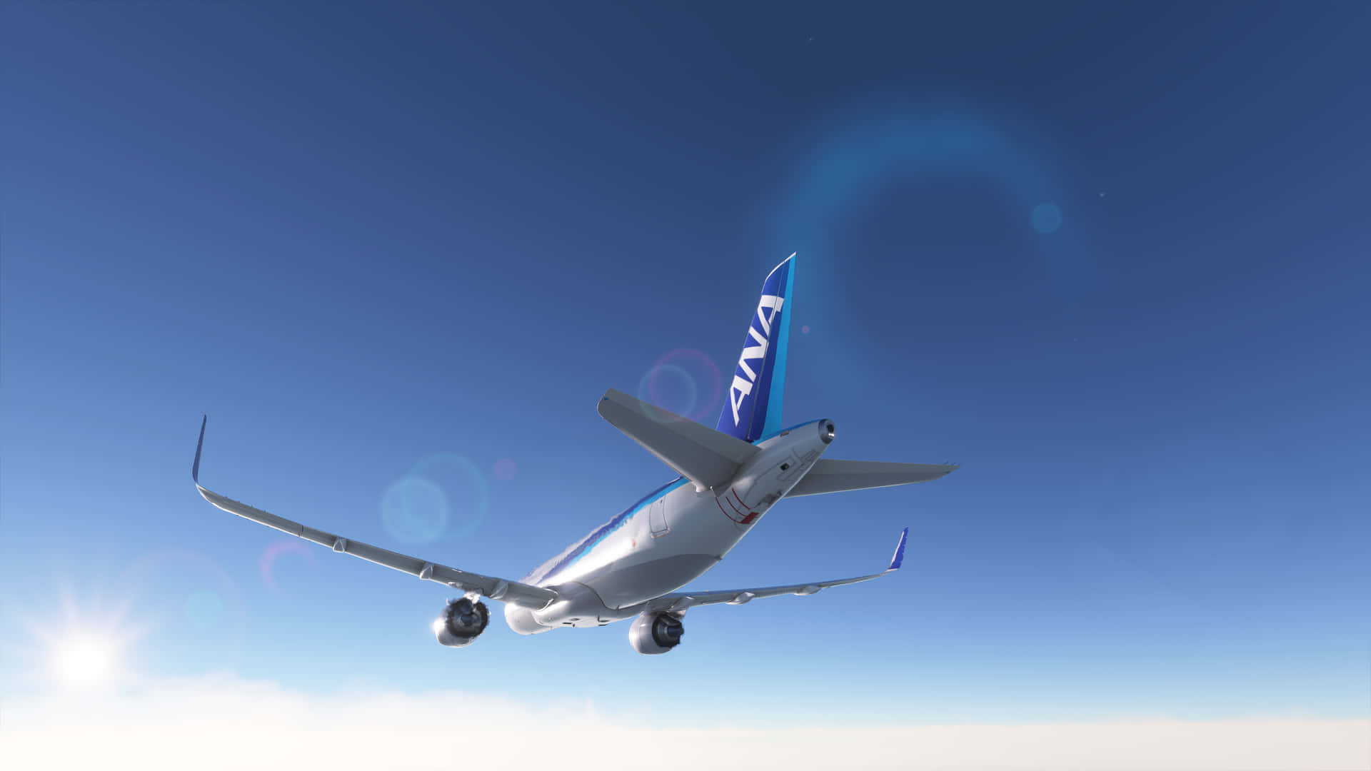 4kmicrosoft Flight Simulator Bakgrundsbild Med 3d-modell Av Flygplan